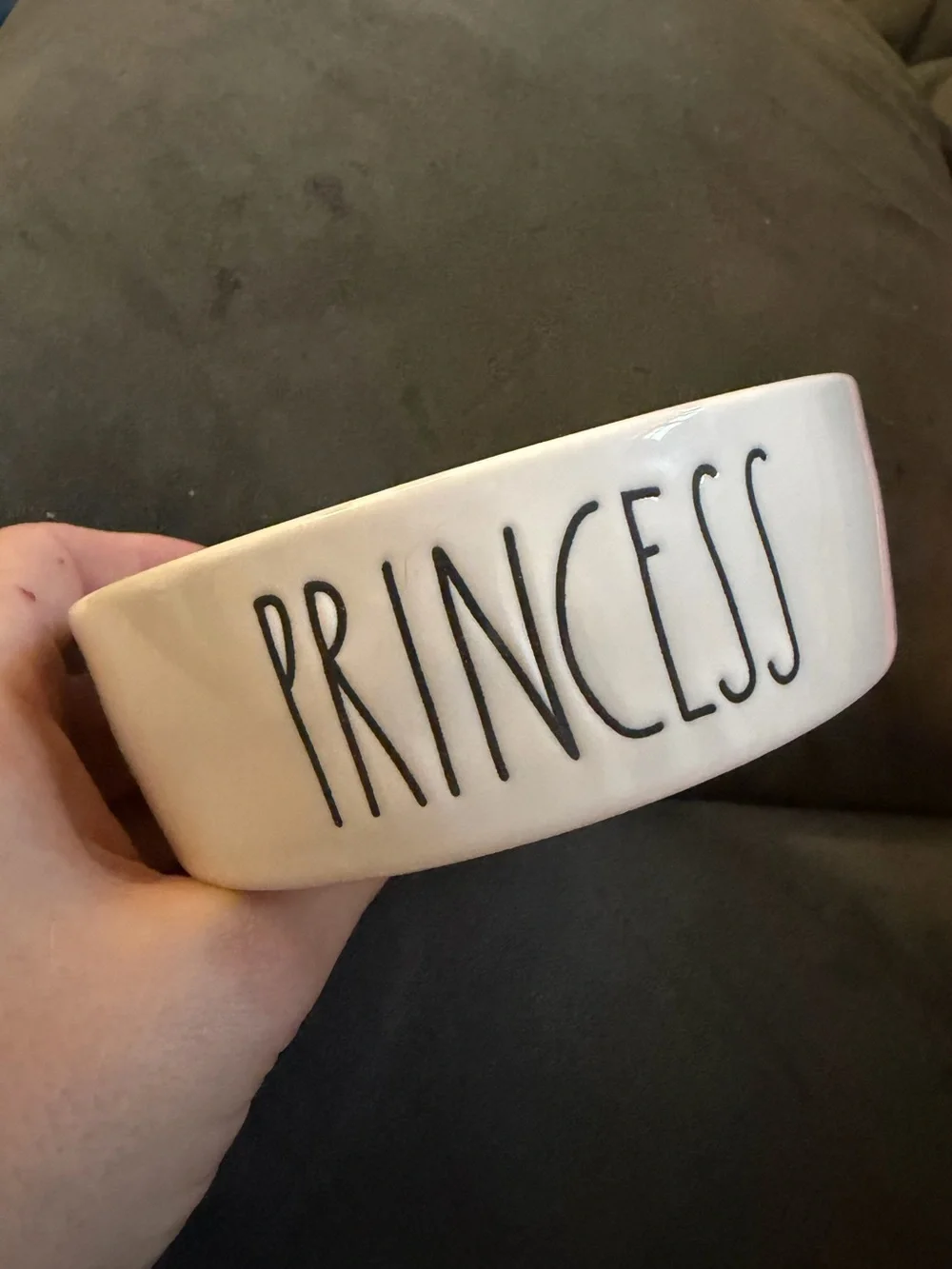 Rae Dunn “ Princess” ceramic dog cat bowl